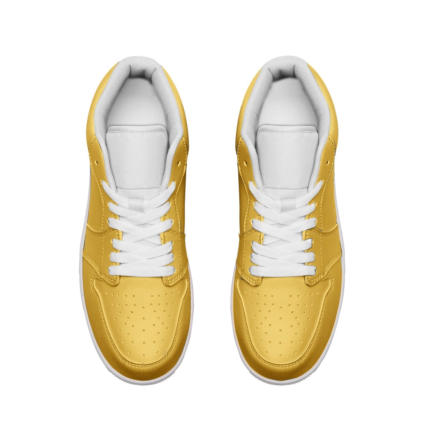 Yellow Low Top Leather Sneakers Unisex Sizes