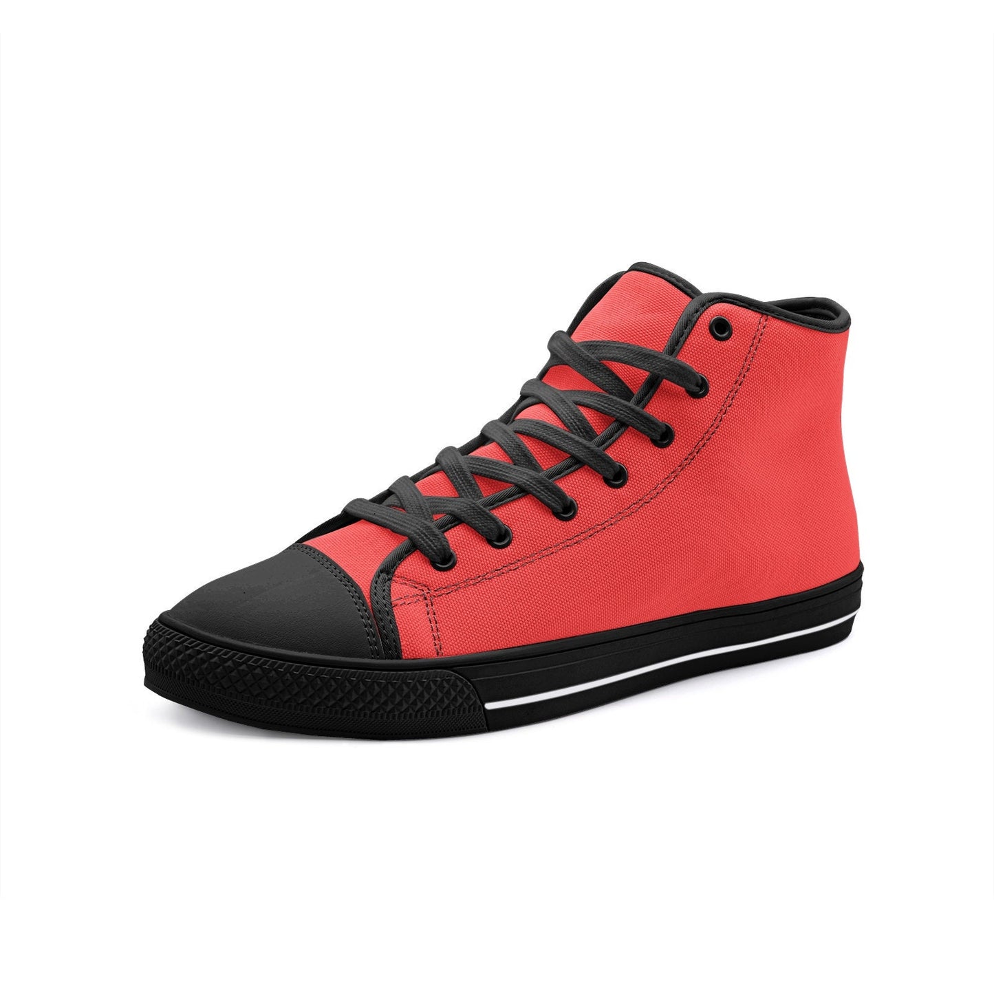 Red High Top Canvas Shoes Red Hightops Unisex Sizes