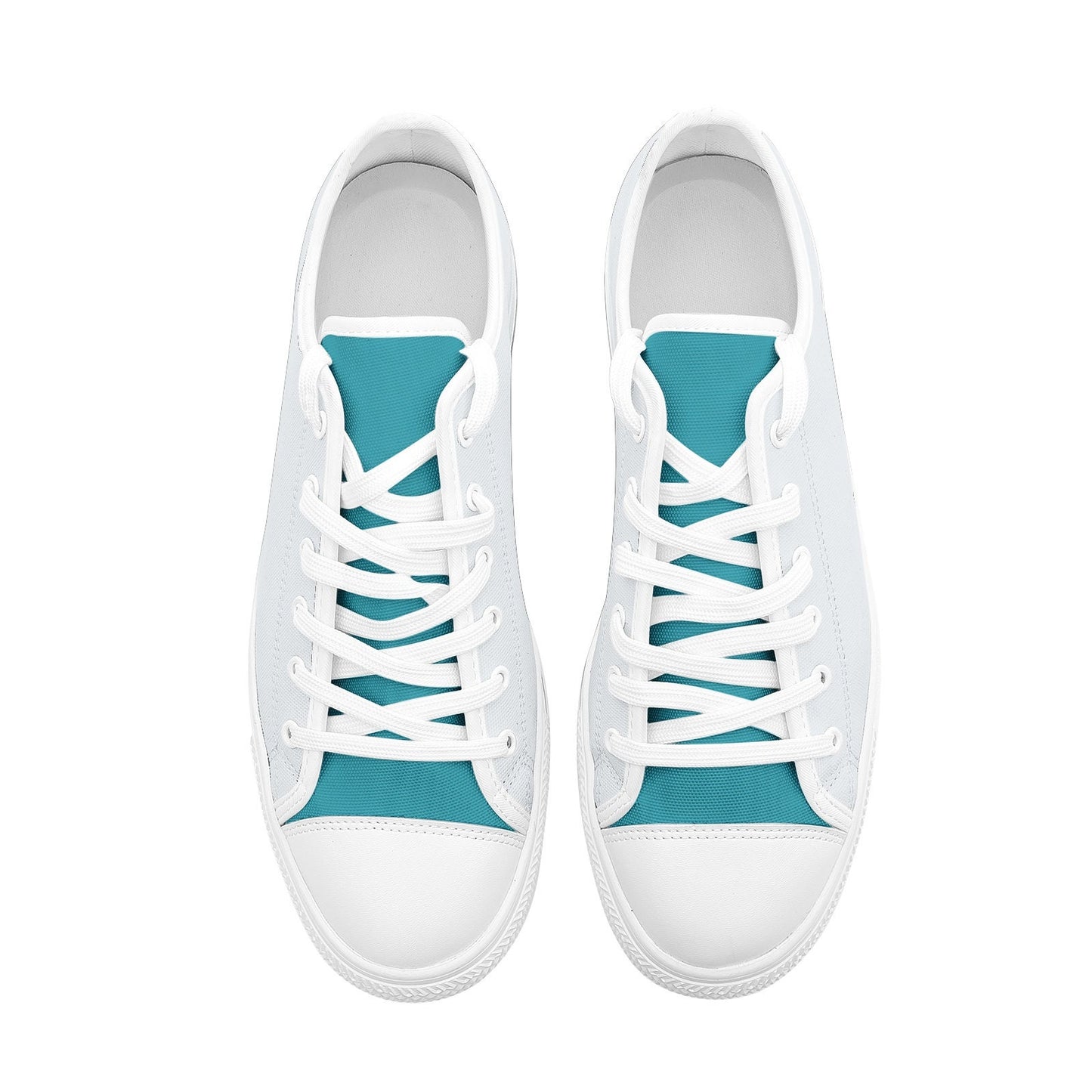Gray and Teal Low Top Canvas Sneakers Unisex Sizes