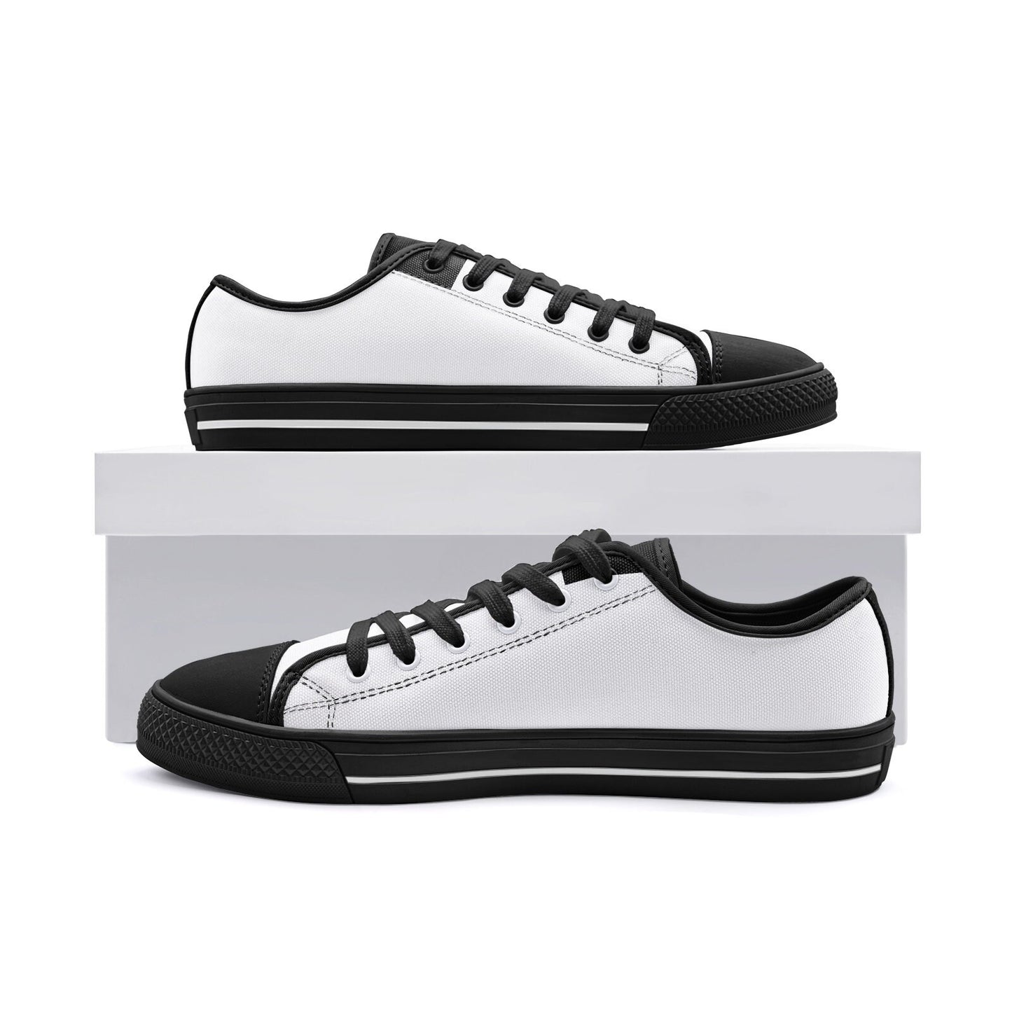 White Low Top Canvas Shoes