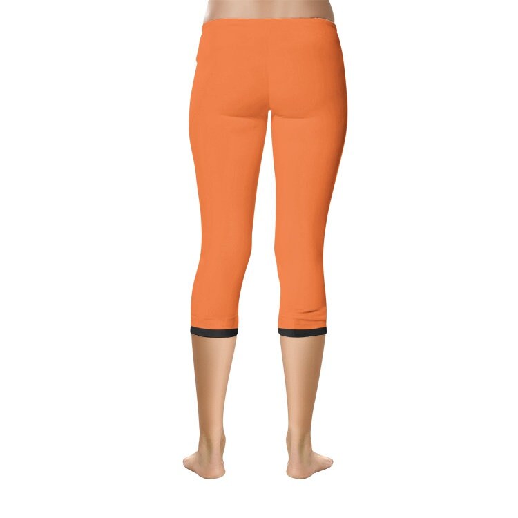 Orange and Black Capri Leggings