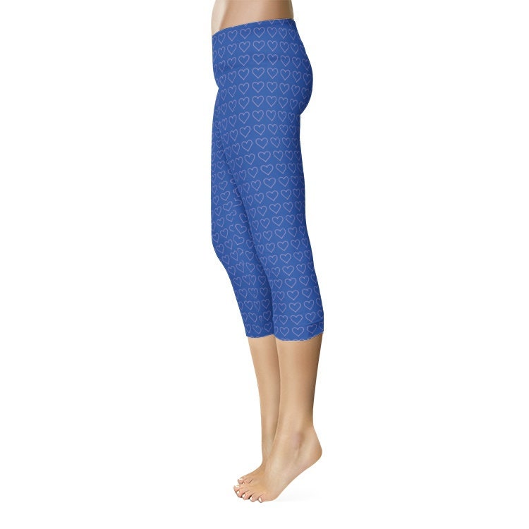 Blue Capri Leggings