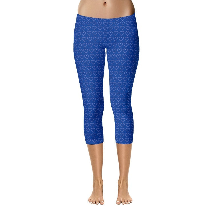 Blue Capri Leggings