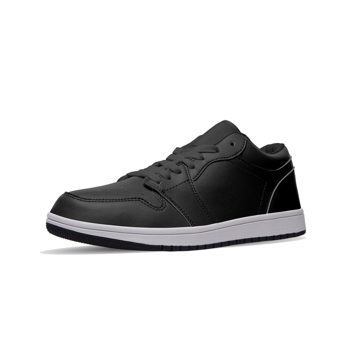 Black Leather Sneakers Unisex Sizes