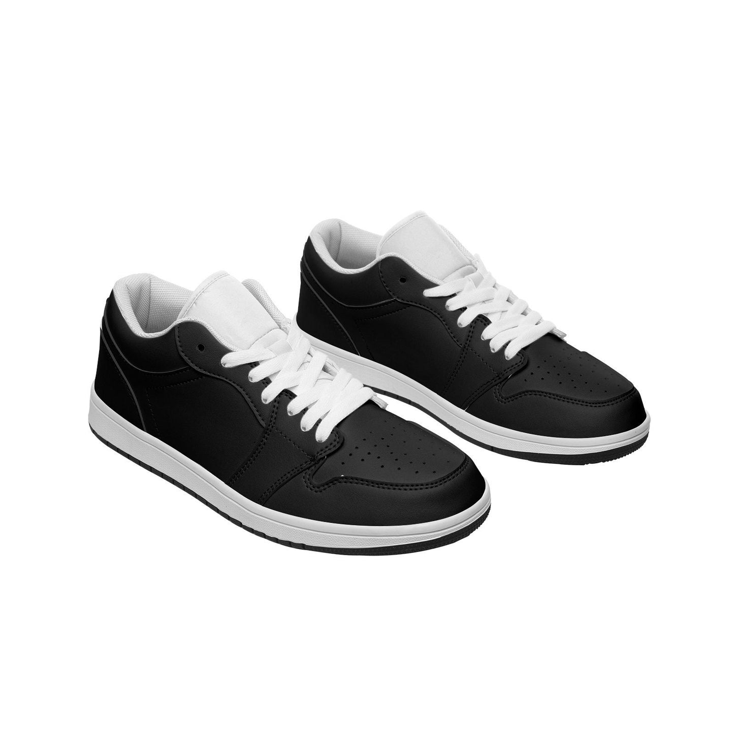 Black Leather Sneakers Unisex Sizes