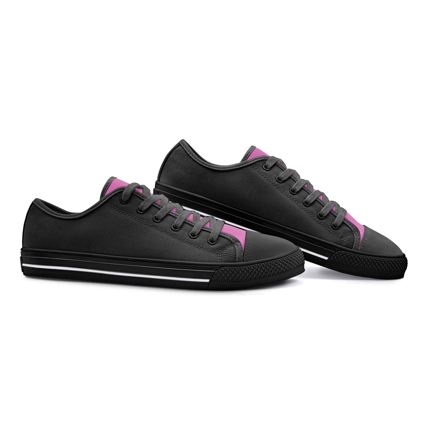 Pink Low Top Canvas Shoes Unisex Sizes