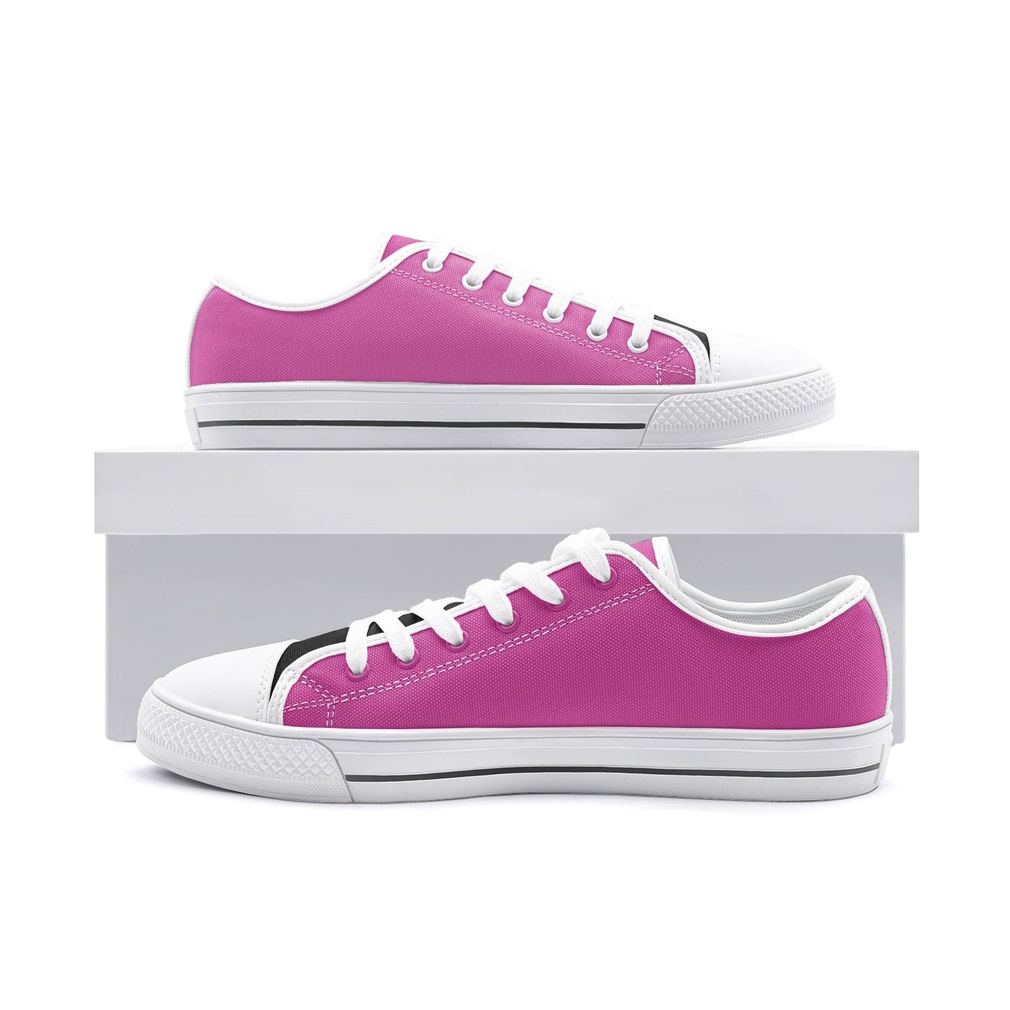 Pink Low Top Canvas Shoes Unisex Sizes
