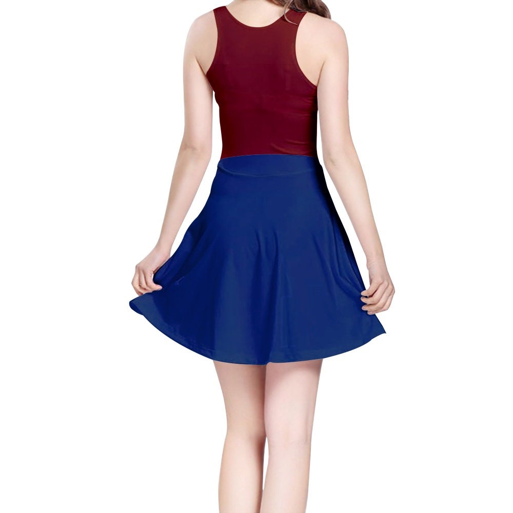 Women's Sleeveless Midi Casual Flared Skater Dress
