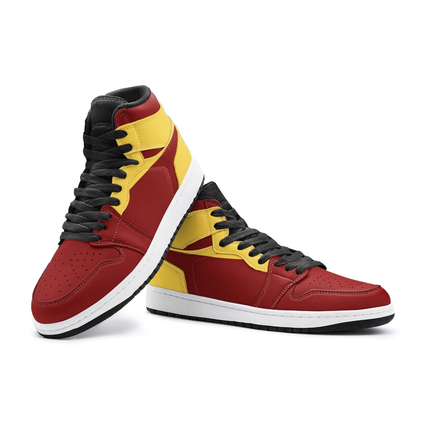 Red and Yellow High Top Sneakers