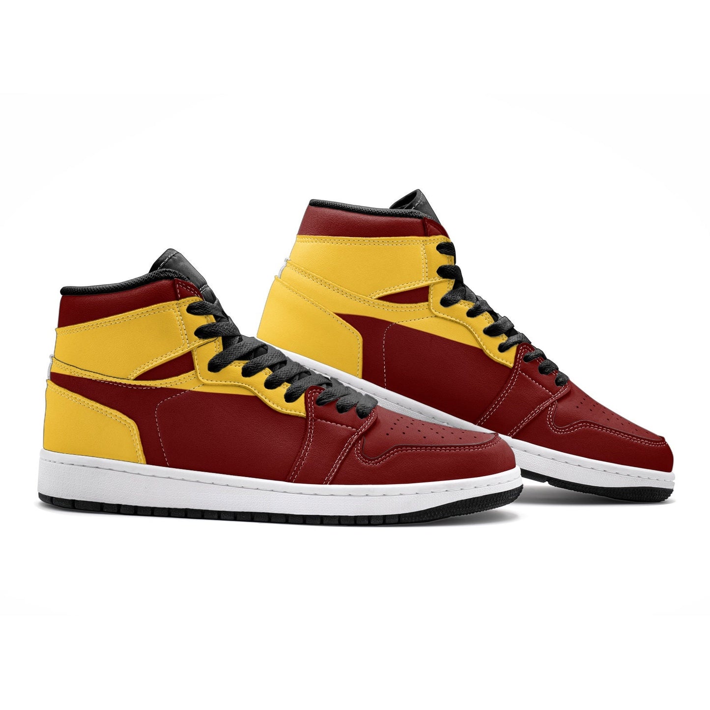 Red and Yellow High Top Sneakers