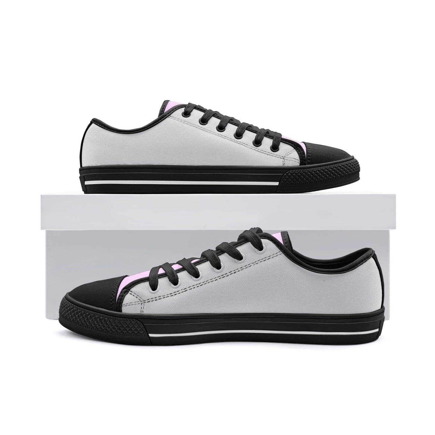 Pink Sneakers Unisex Low Top Canvas Shoes