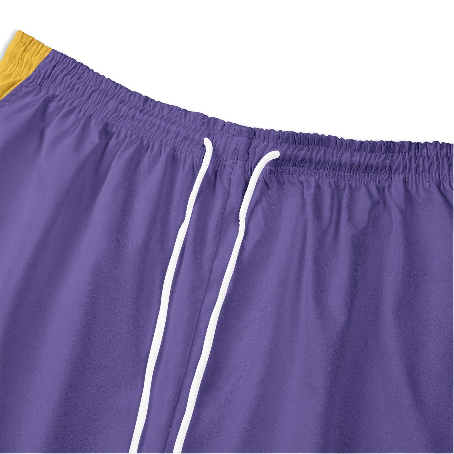 Mens Purple And Gold Swim Shorts