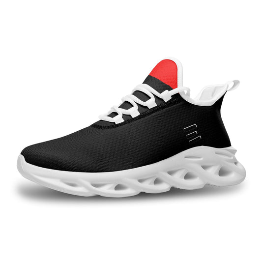 Black and Red Sneakers Unisex Bounce Mesh Knit Sneakers