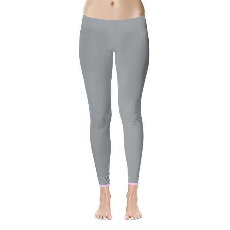 Gray and Pink Women's Temp Control Cotton Leggings