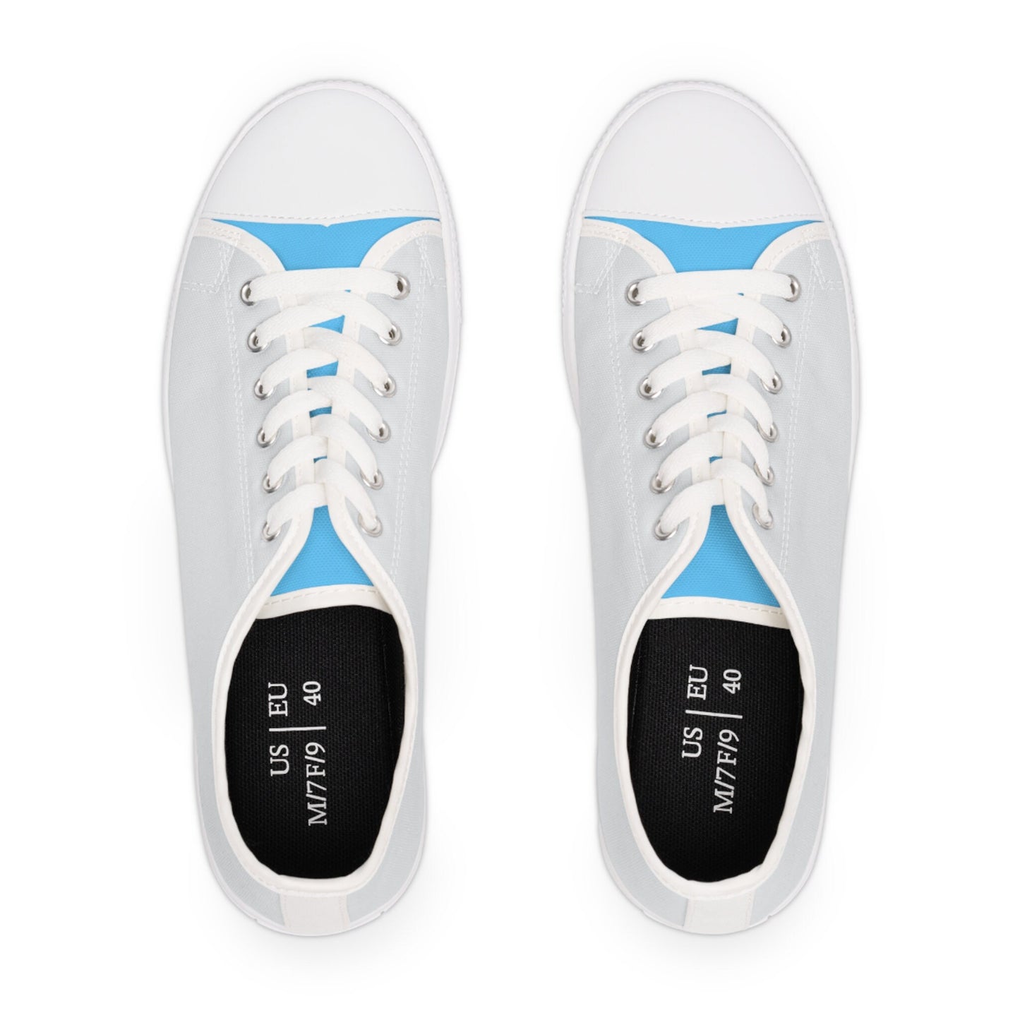 Ladies Casual Blue and Gray Sneakers