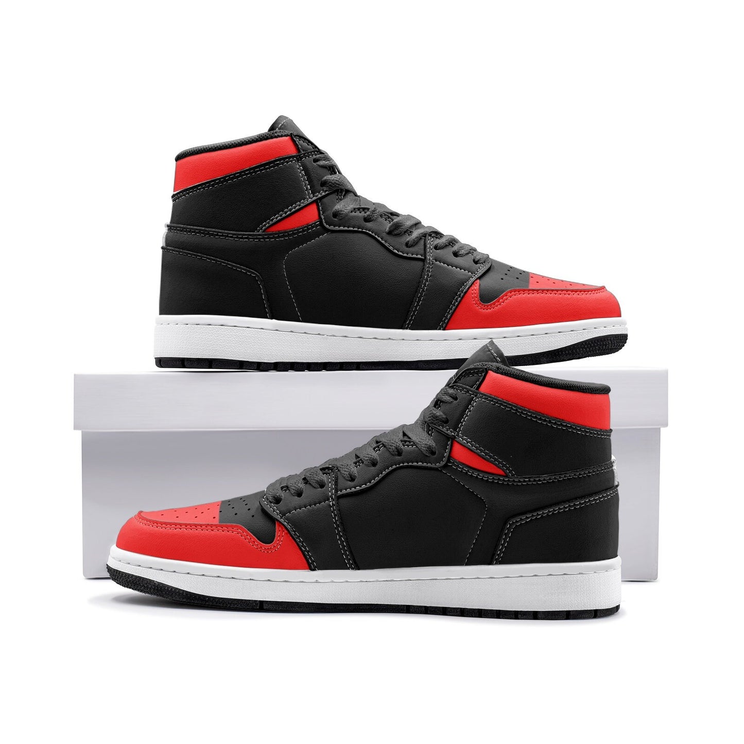 Black and Red Hightops Unisex sizes