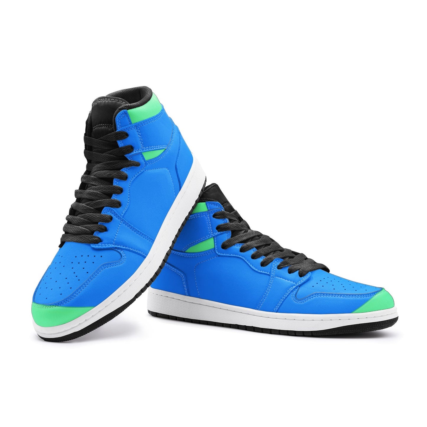Blue and Green Hightops