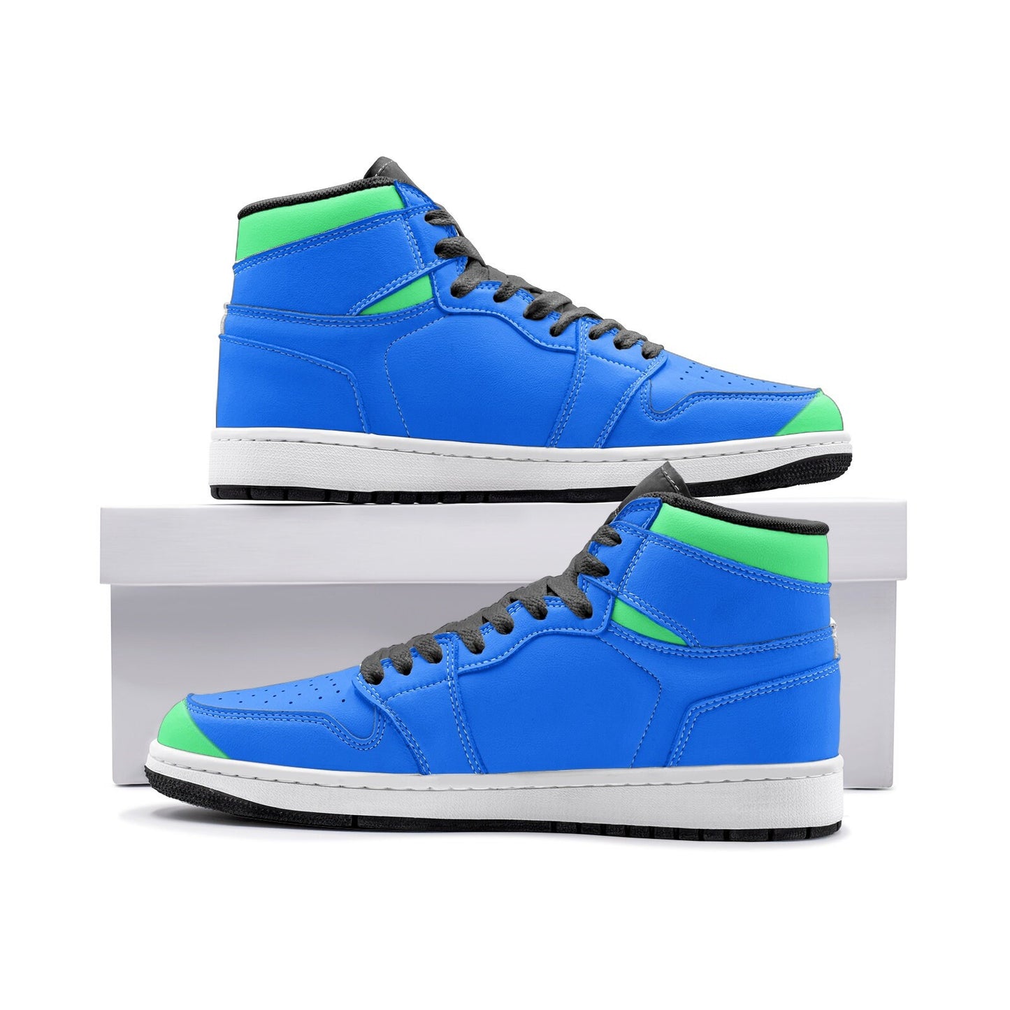 Blue and Green Hightops