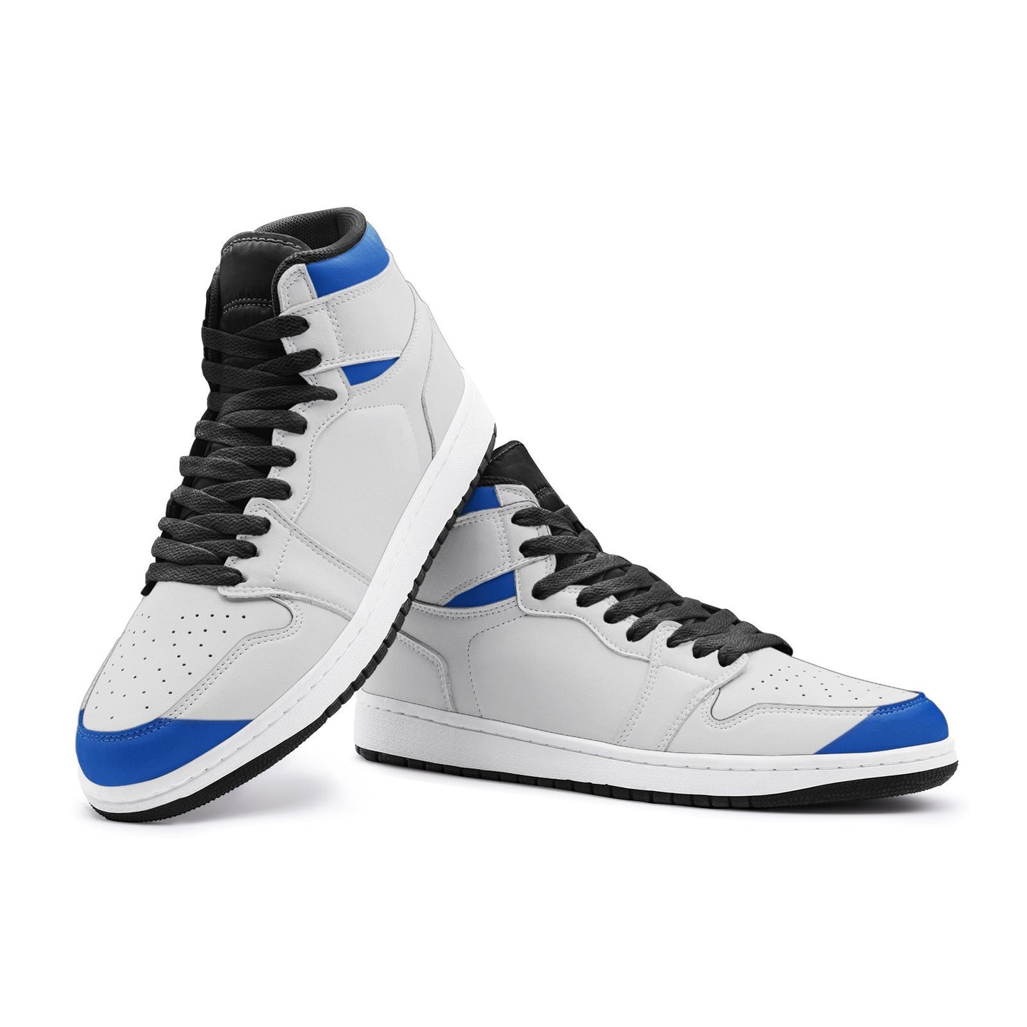 Silver and Blue HighTops Unisex Sizes