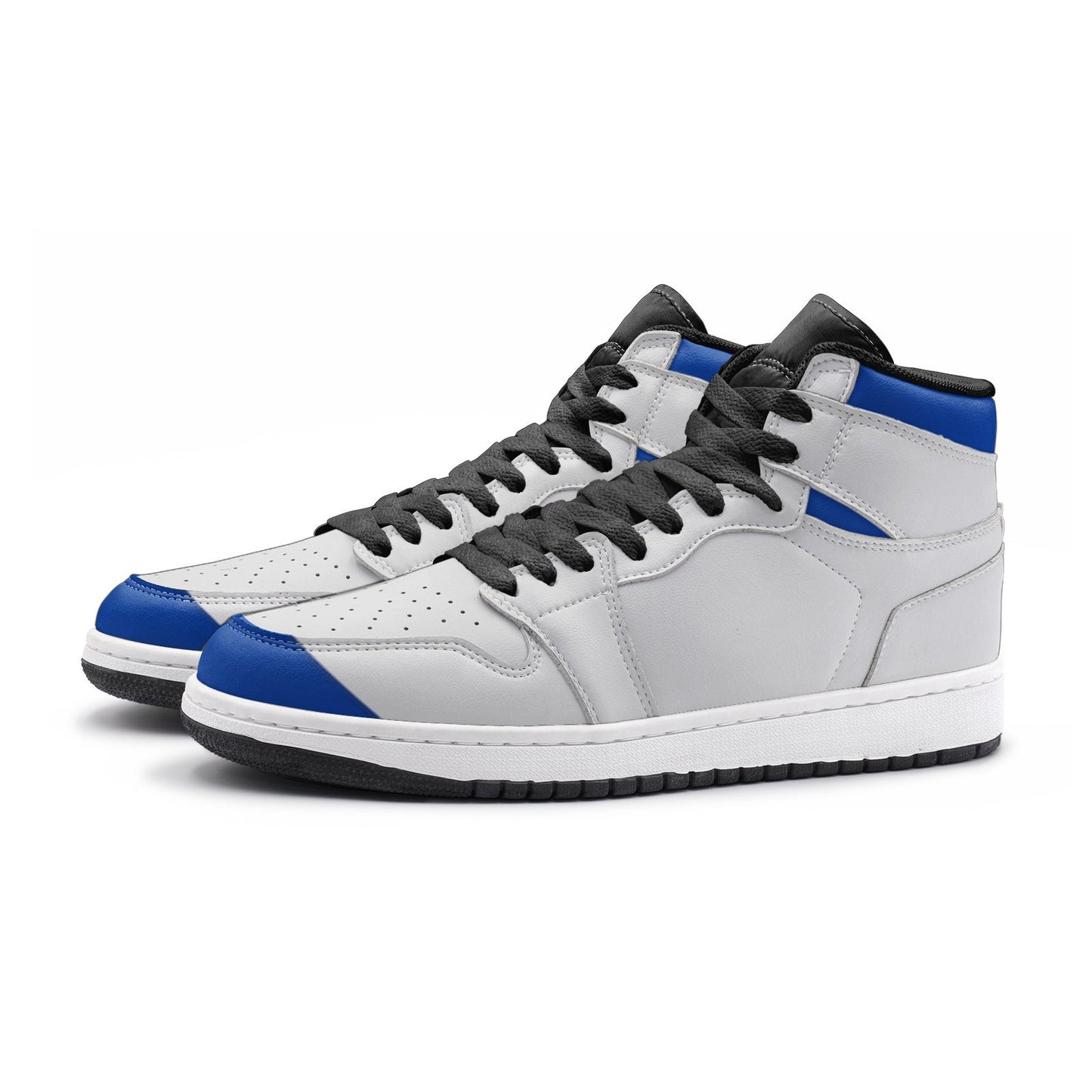 Silver and Blue HighTops Unisex Sizes