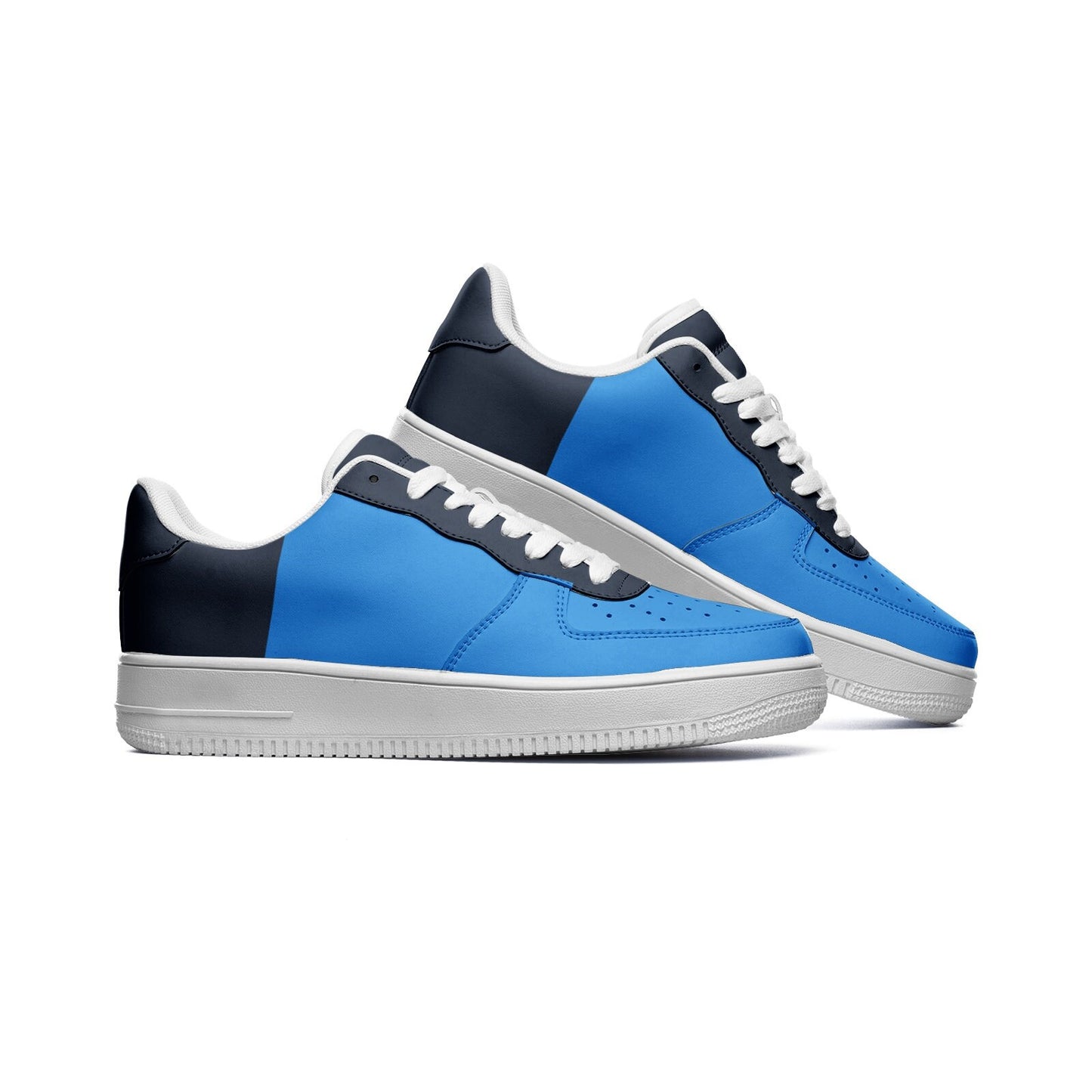 Blue Low Top Leather Sneakers Unisex Sizes