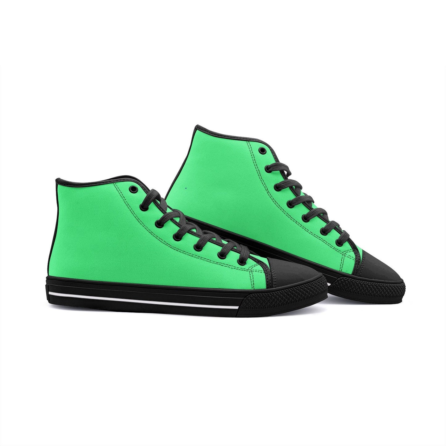 Bright Green High Top Canvas Shoes Unisex Sizes