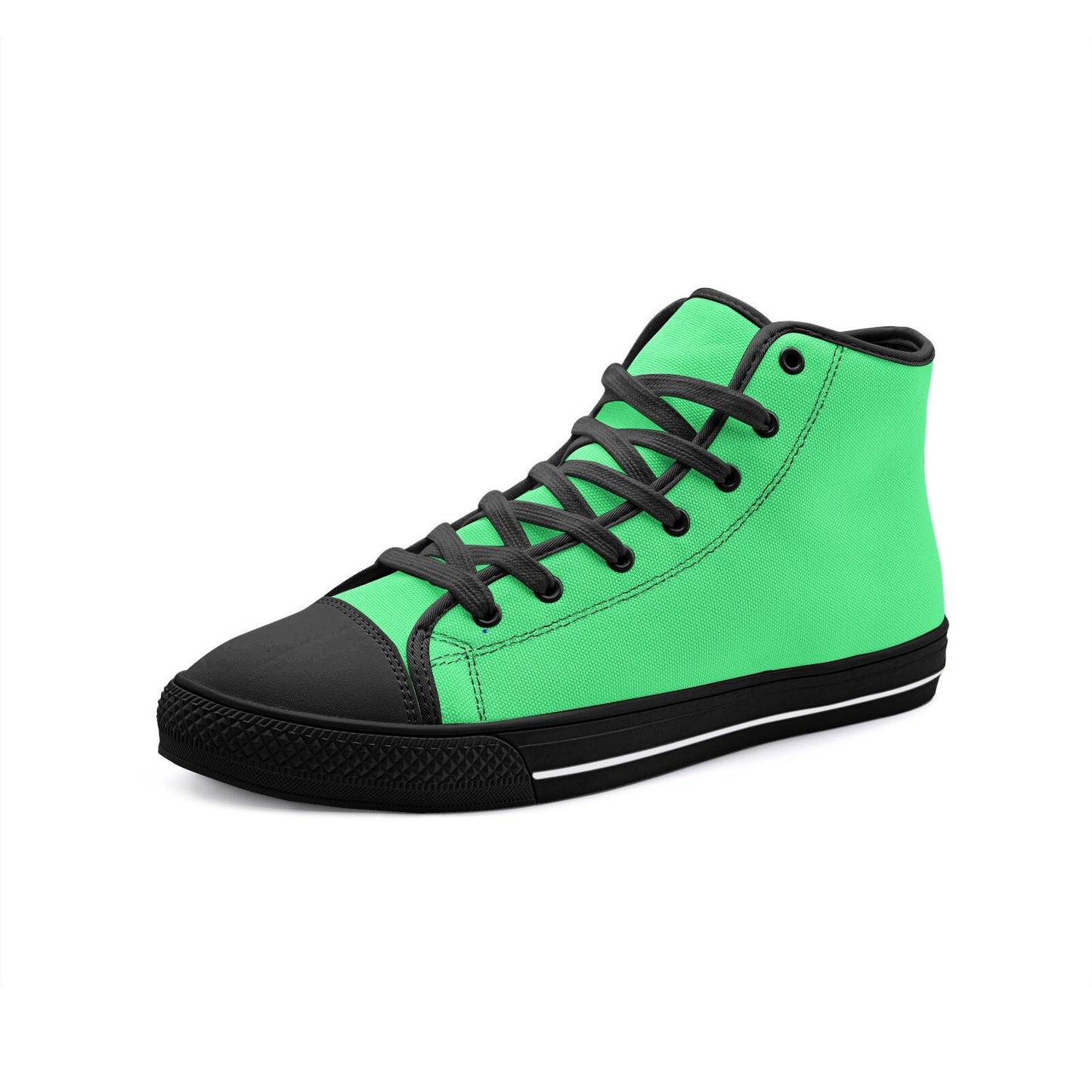 Bright Green High Top Canvas Shoes Unisex Sizes