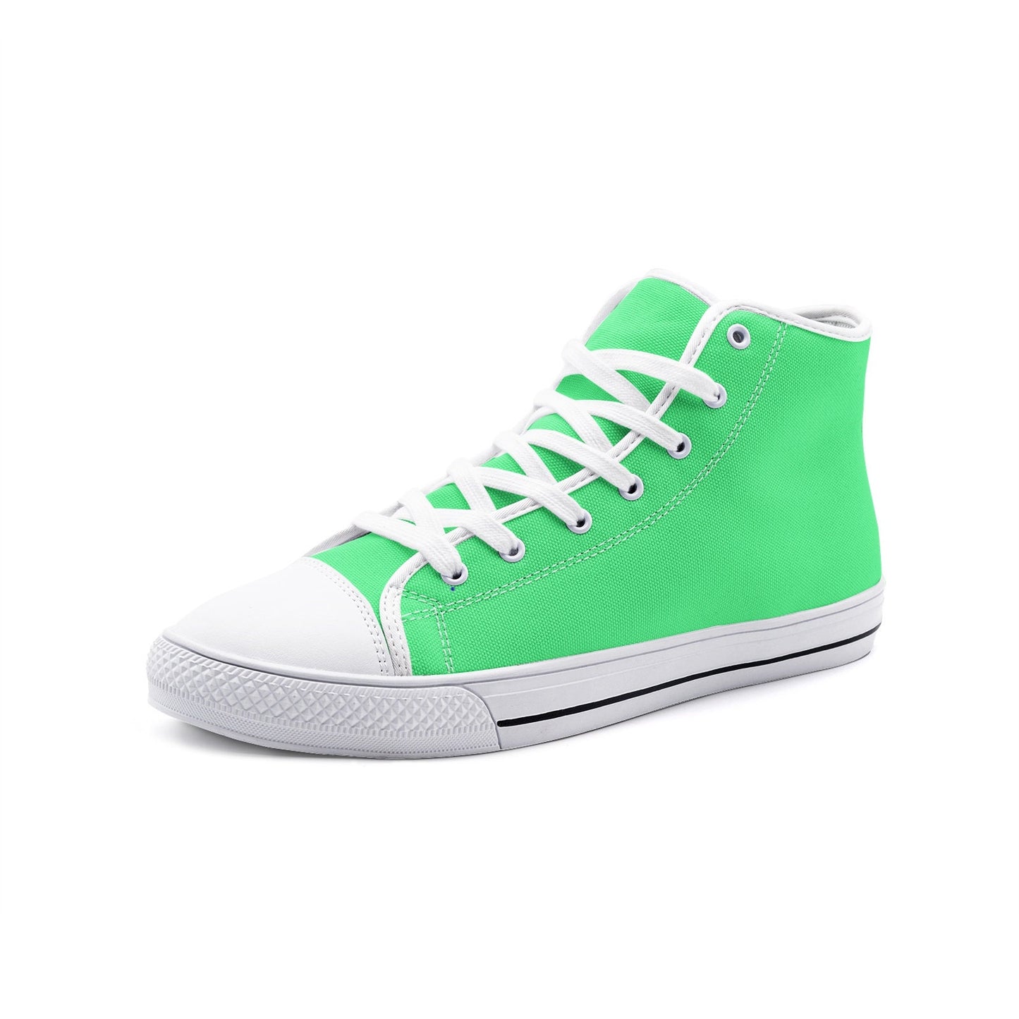 Bright Green High Top Canvas Shoes Unisex Sizes