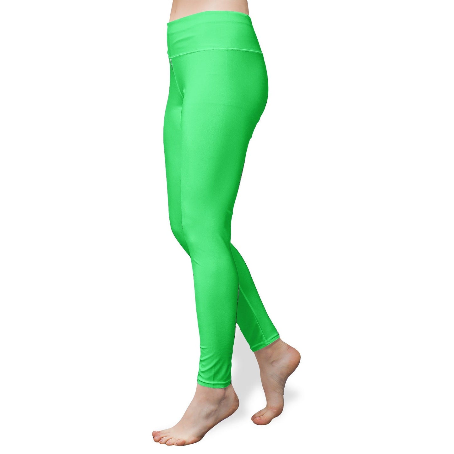 Women's High Waist Green Yoga Leggings