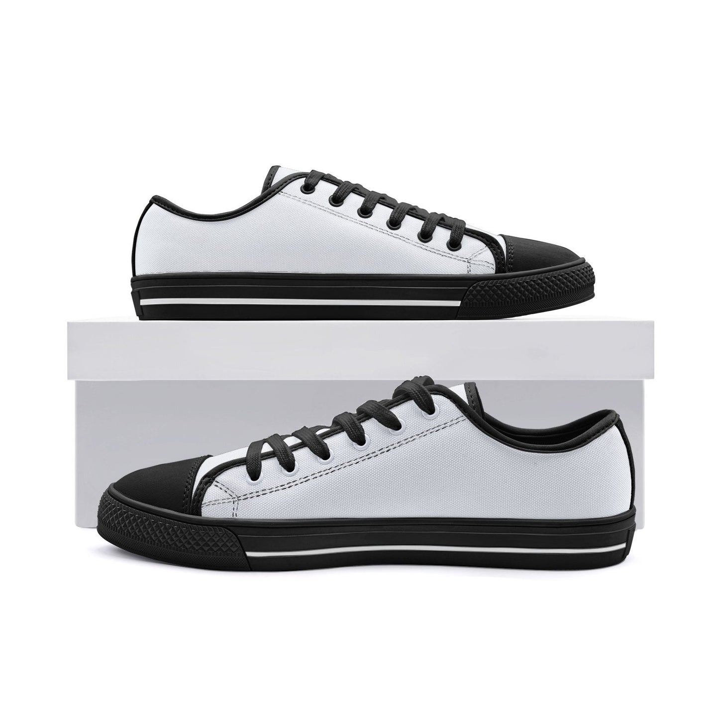 Gray Low Top Canvas Shoes