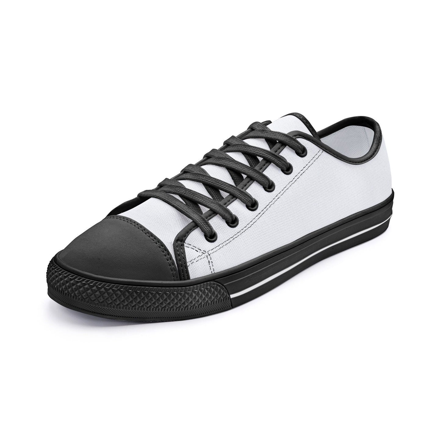 Gray Low Top Canvas Shoes