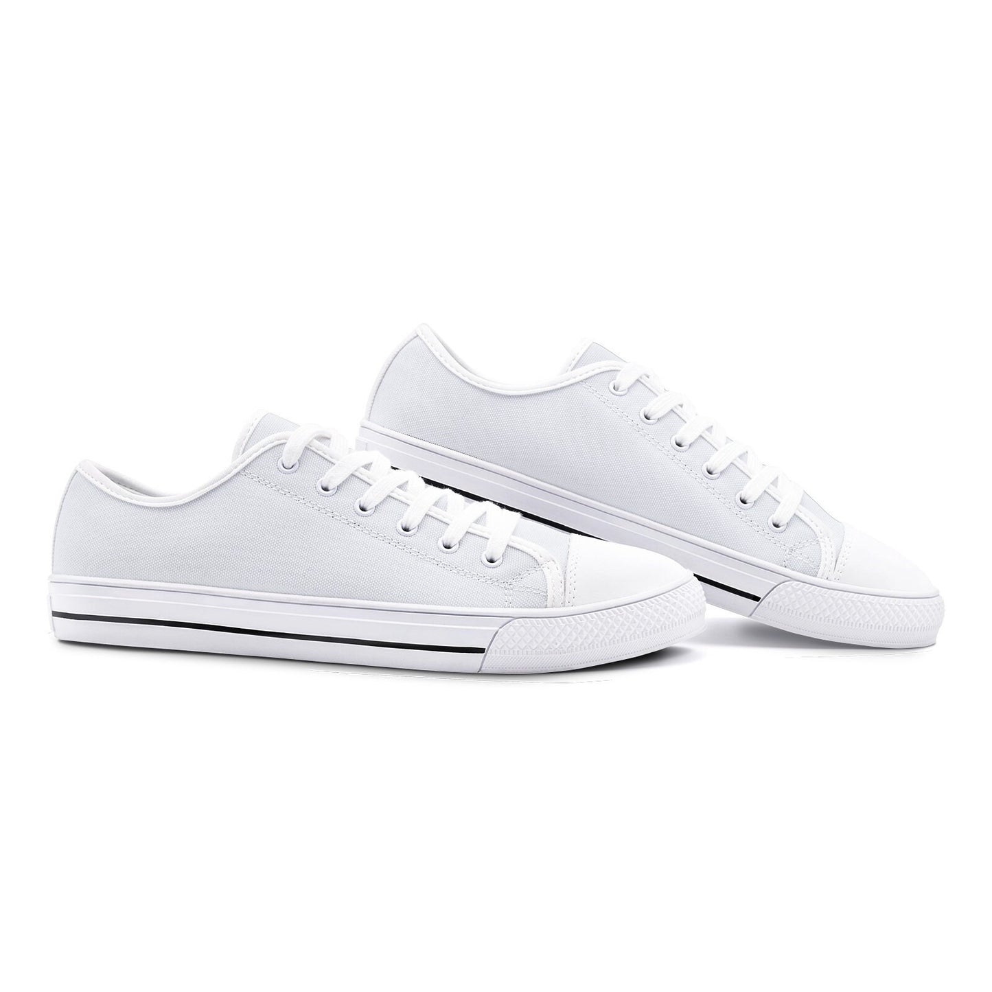 Gray Low Top Canvas Shoes