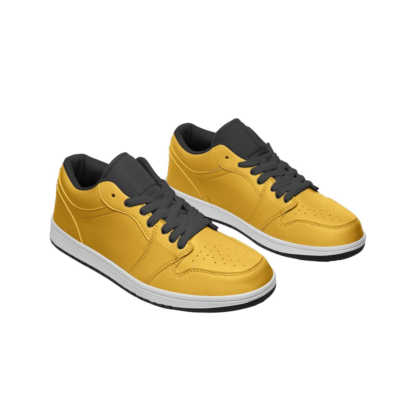 Yellow Low Top Leather Sneakers Unisex Sizes