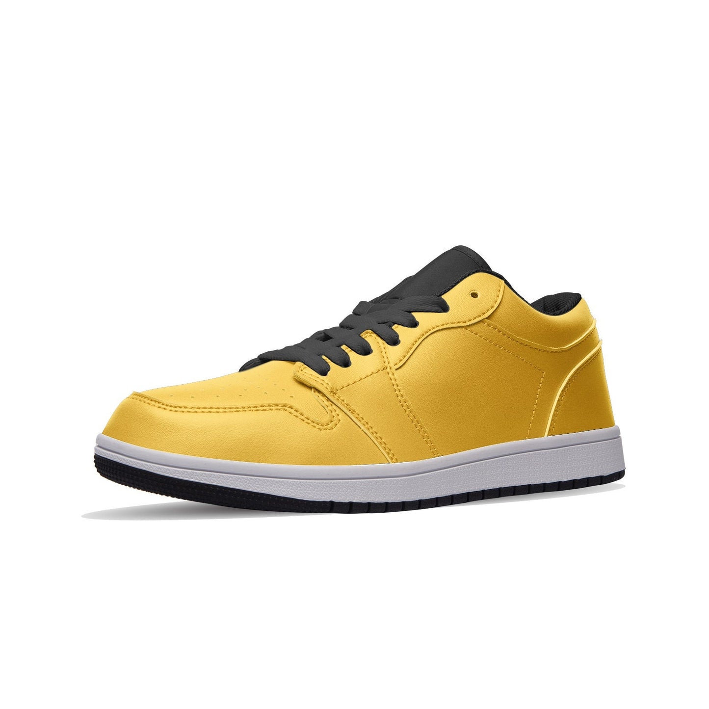Yellow Low Top Leather Sneakers Unisex Sizes