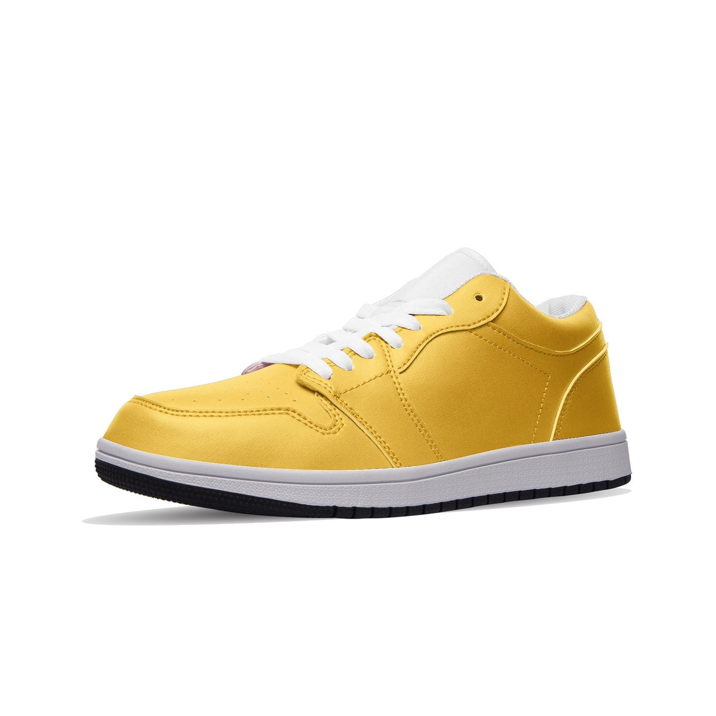 Yellow Low Top Leather Sneakers Unisex Sizes