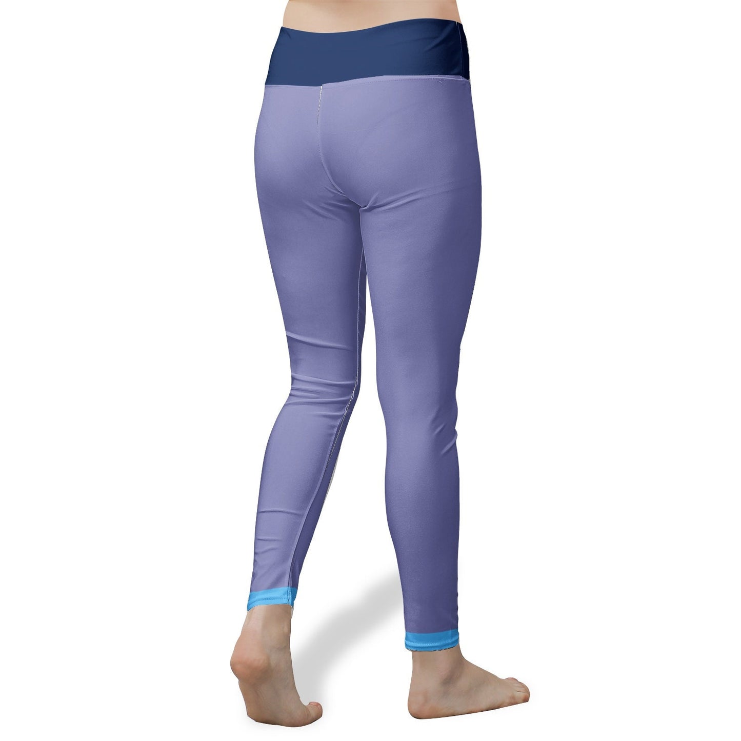 Pretty Purple and Blue Women's High Waist Yoga Leggings