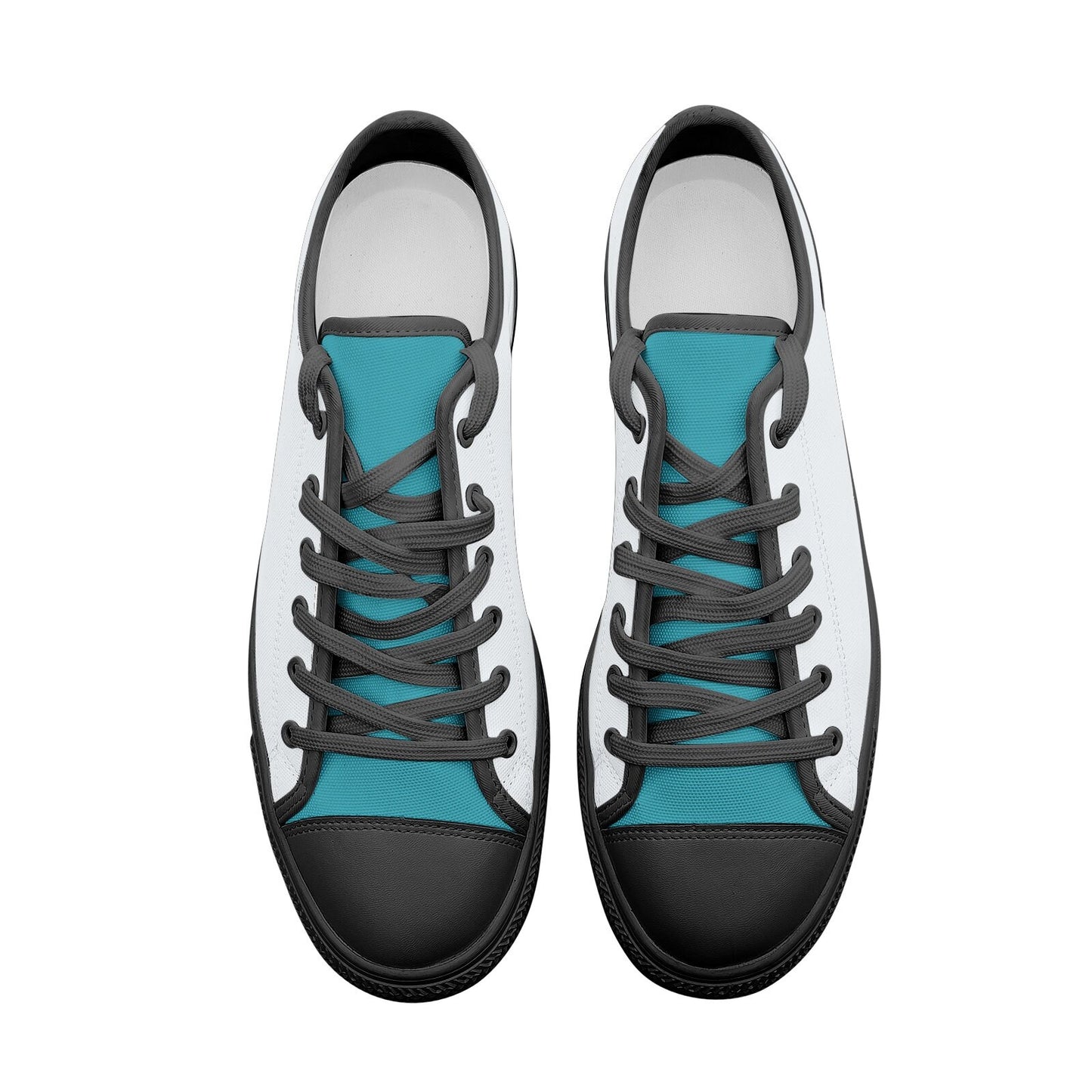 Gray and Teal Low Top Canvas Sneakers Unisex Sizes