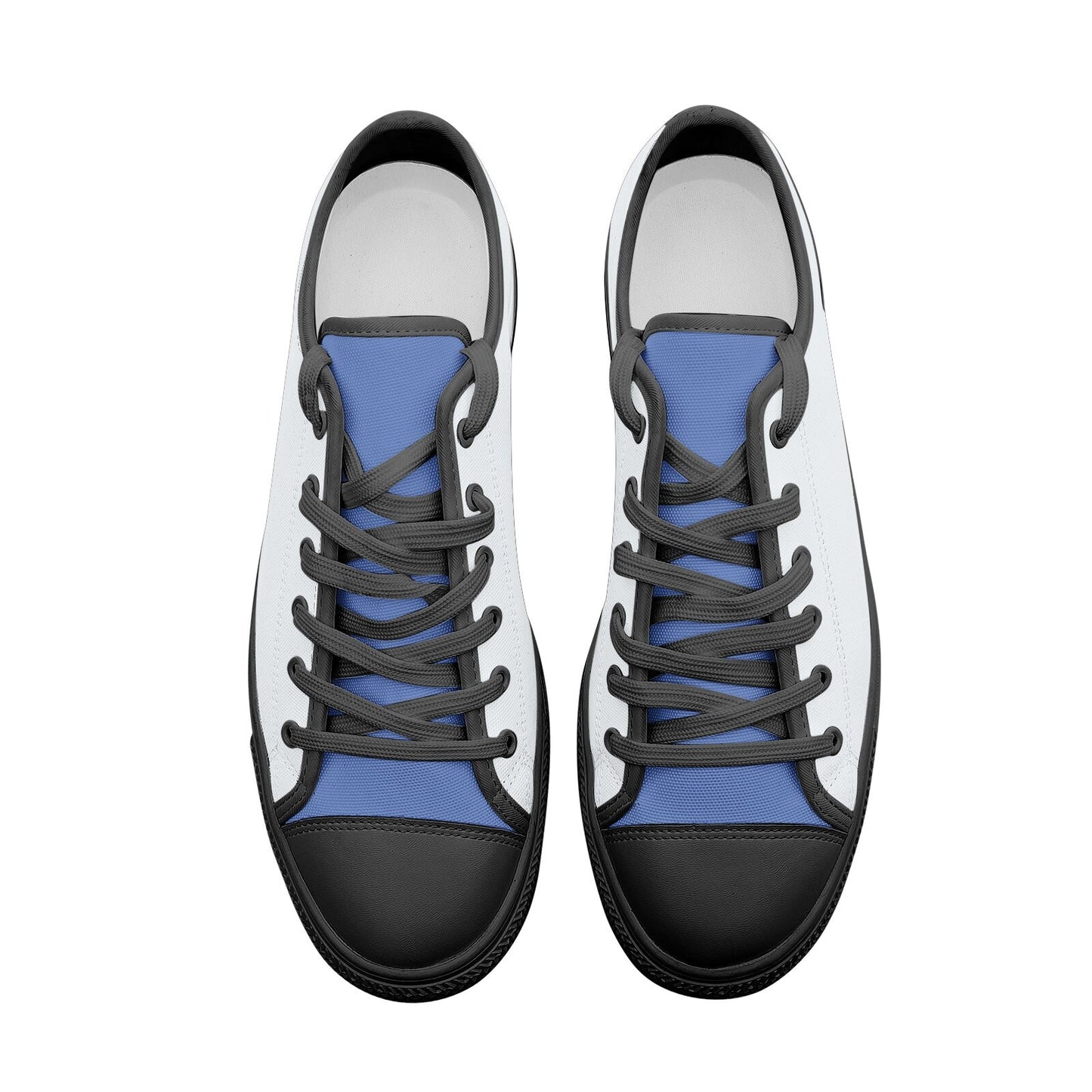 Gray and Blue Low Top Canvas Sneakers Unisex Sizes