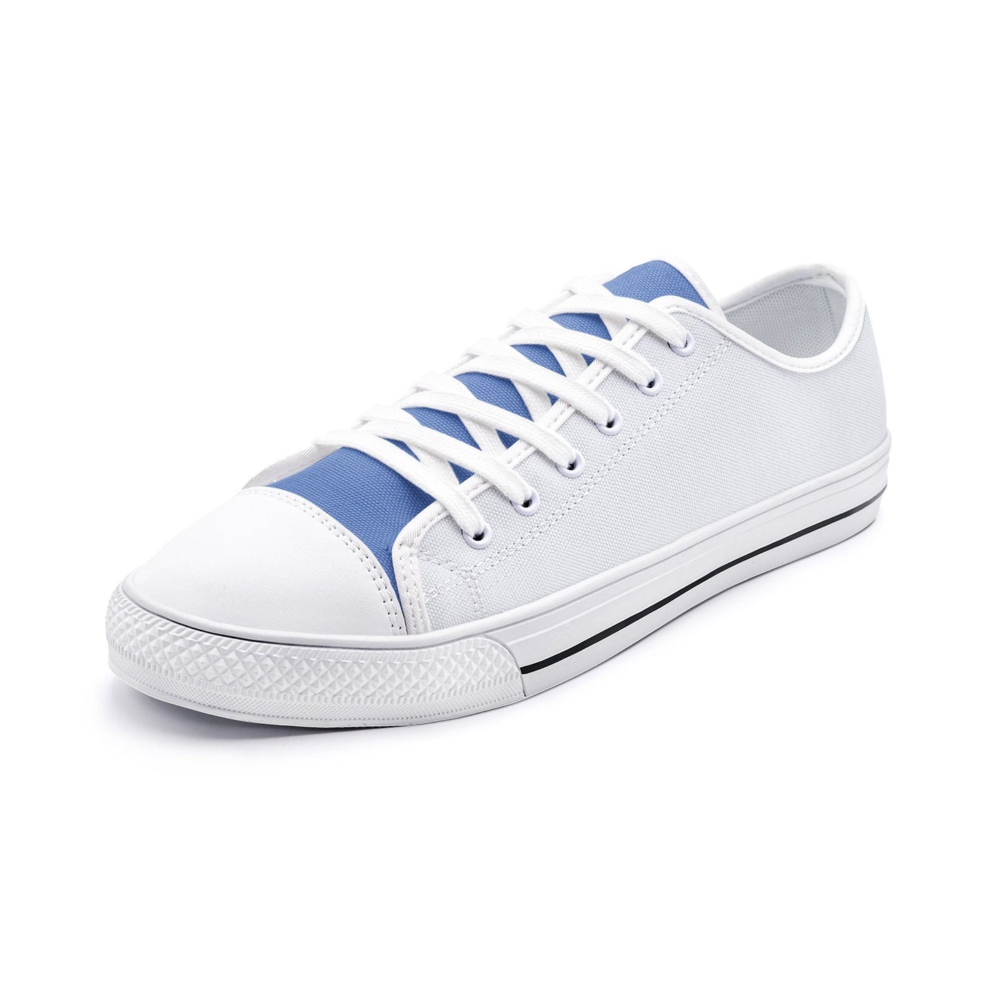 Gray and Blue Low Top Canvas Sneakers Unisex Sizes