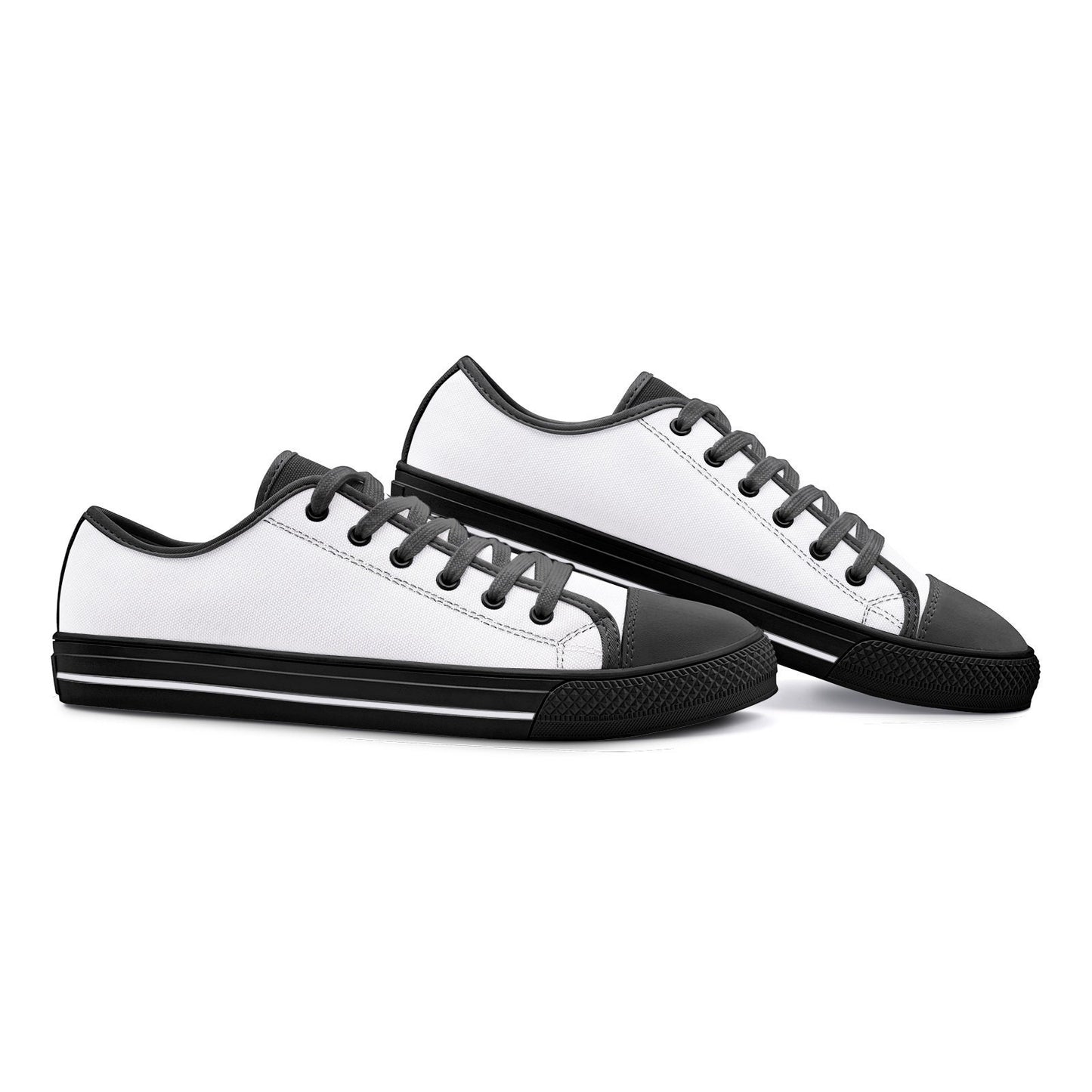 White Low Top Canvas Shoes