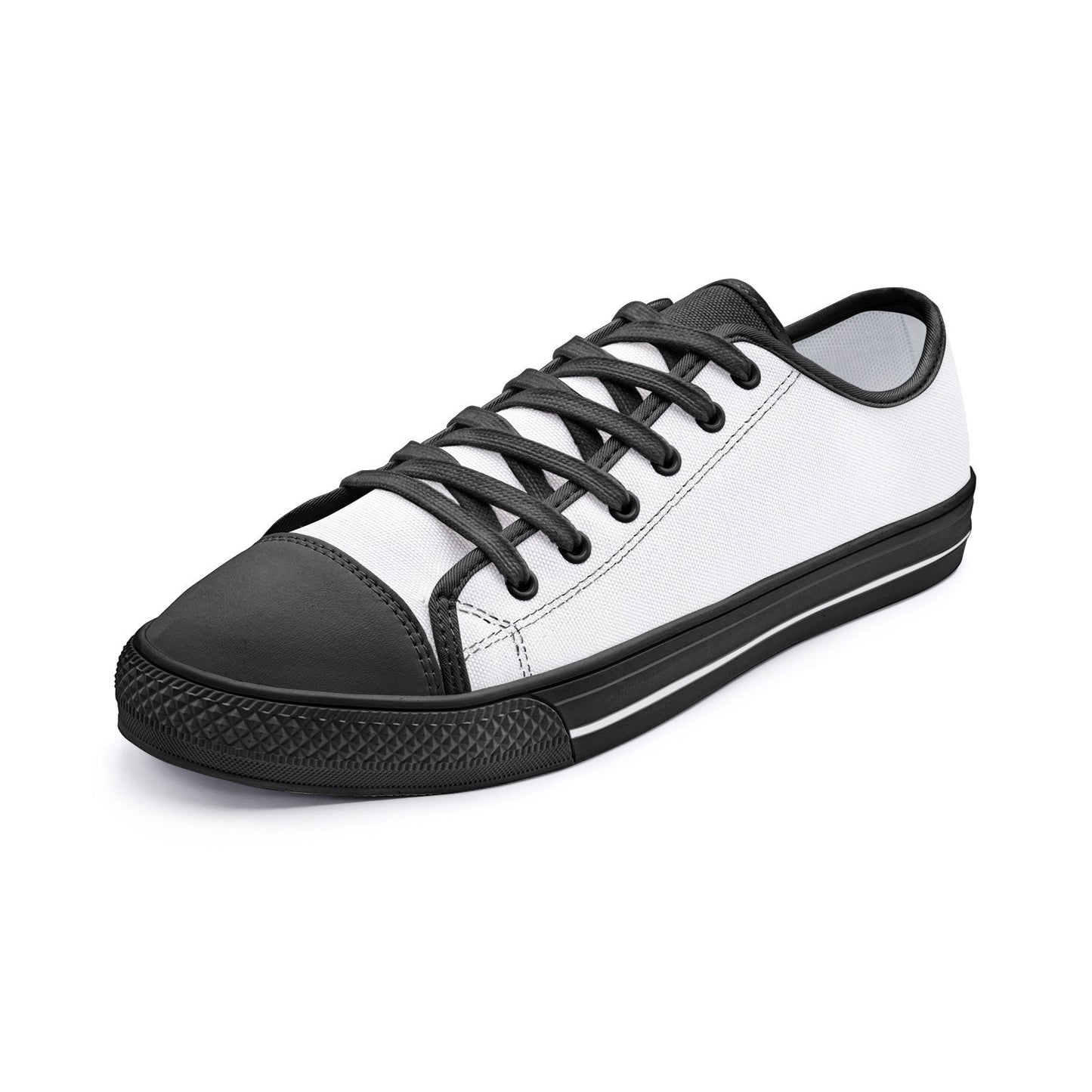 White Low Top Canvas Shoes