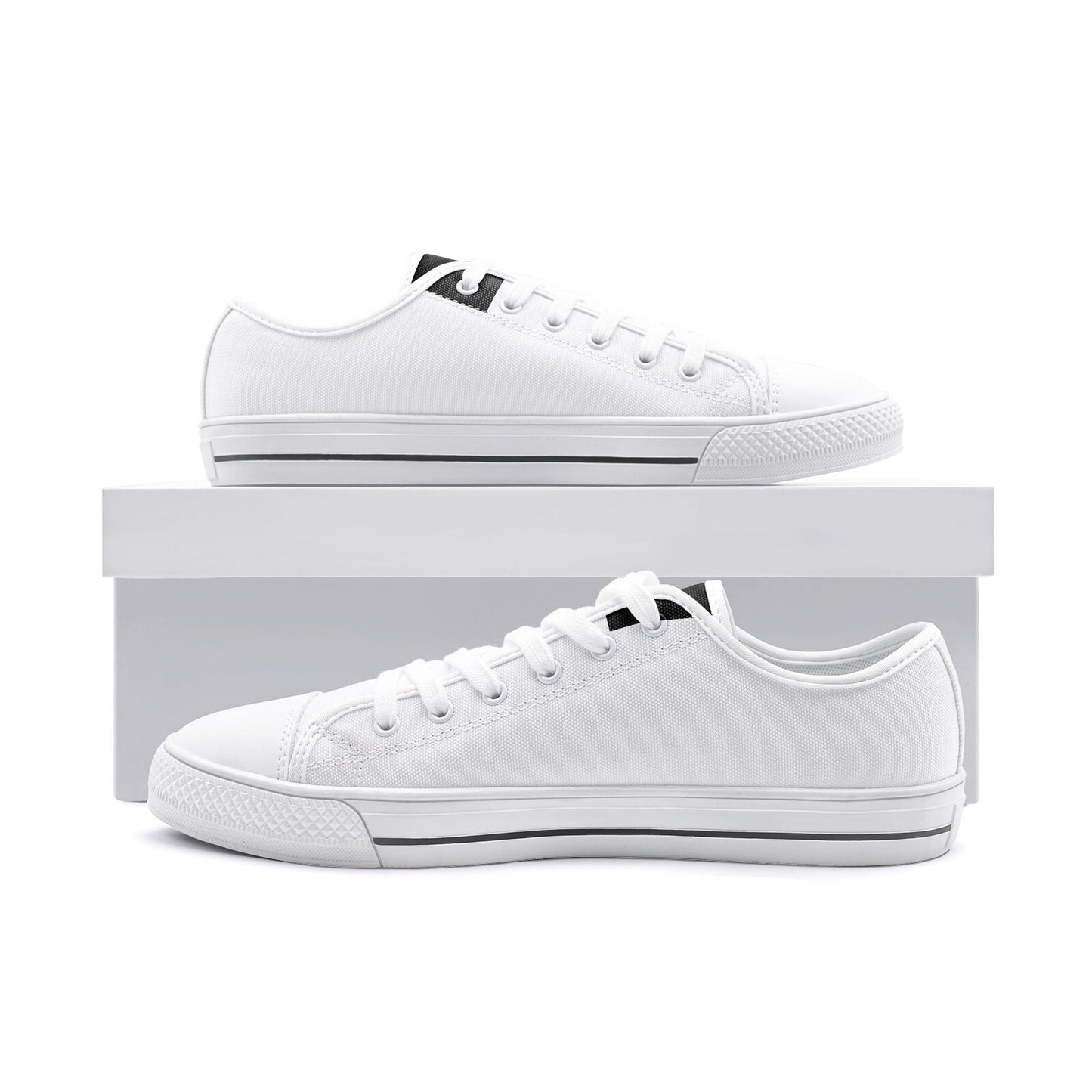White Low Top Canvas Shoes
