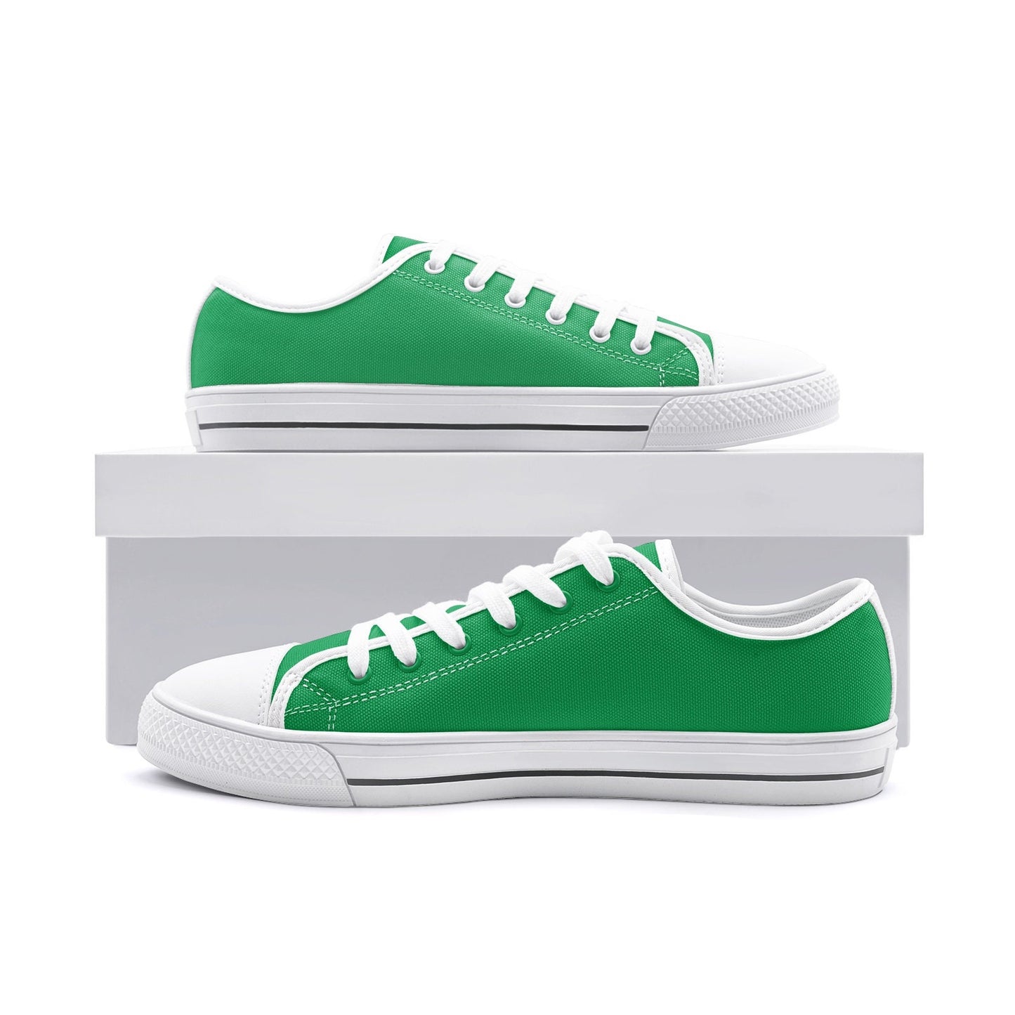 Green Low Top Canvas Sneakers