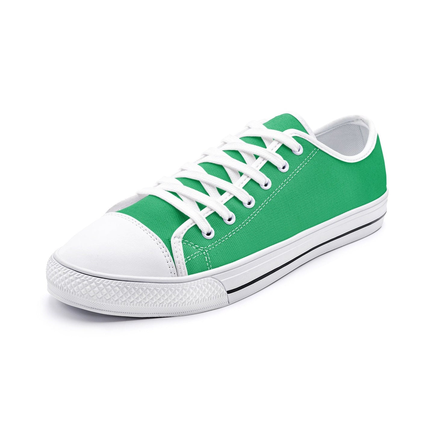 Green Low Top Canvas Sneakers