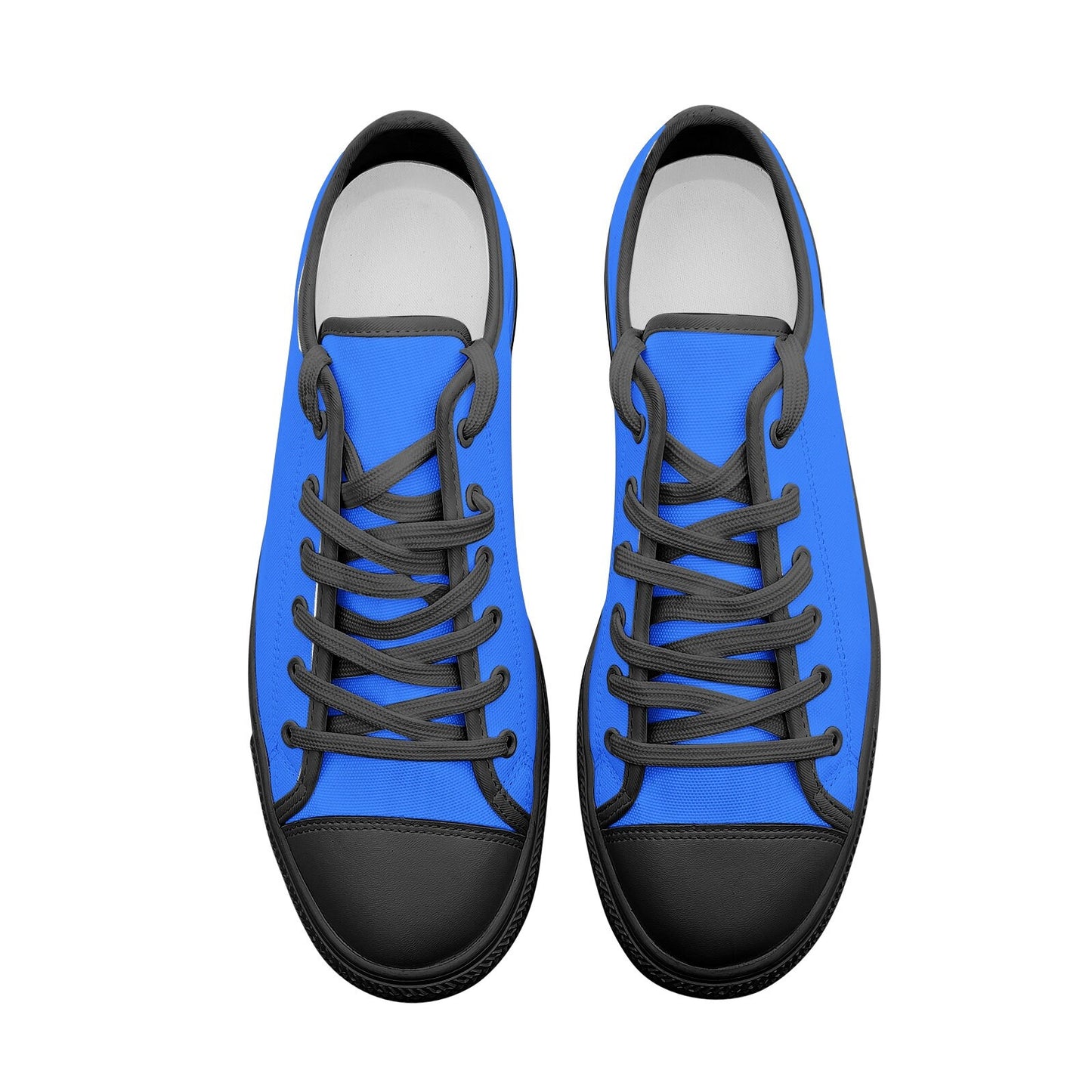 Bright Blue Sneakers Unisex Low Top Canvas Blue Sneakers
