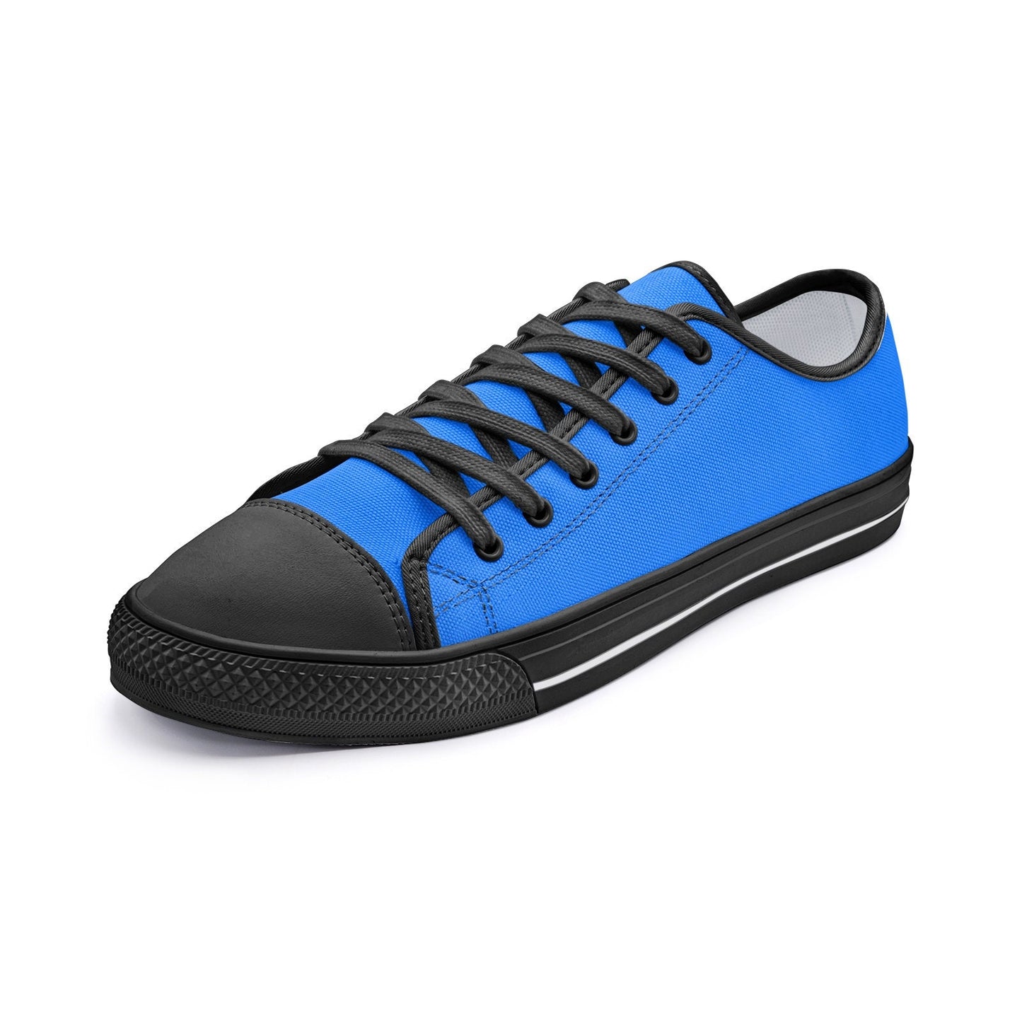 Bright Blue Sneakers Unisex Low Top Canvas Blue Sneakers