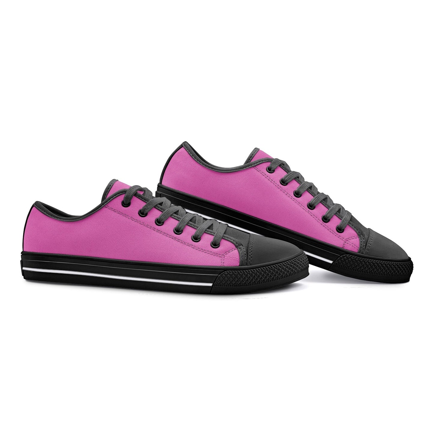 Pink Low Top Canvas Shoes Unisex Sizes