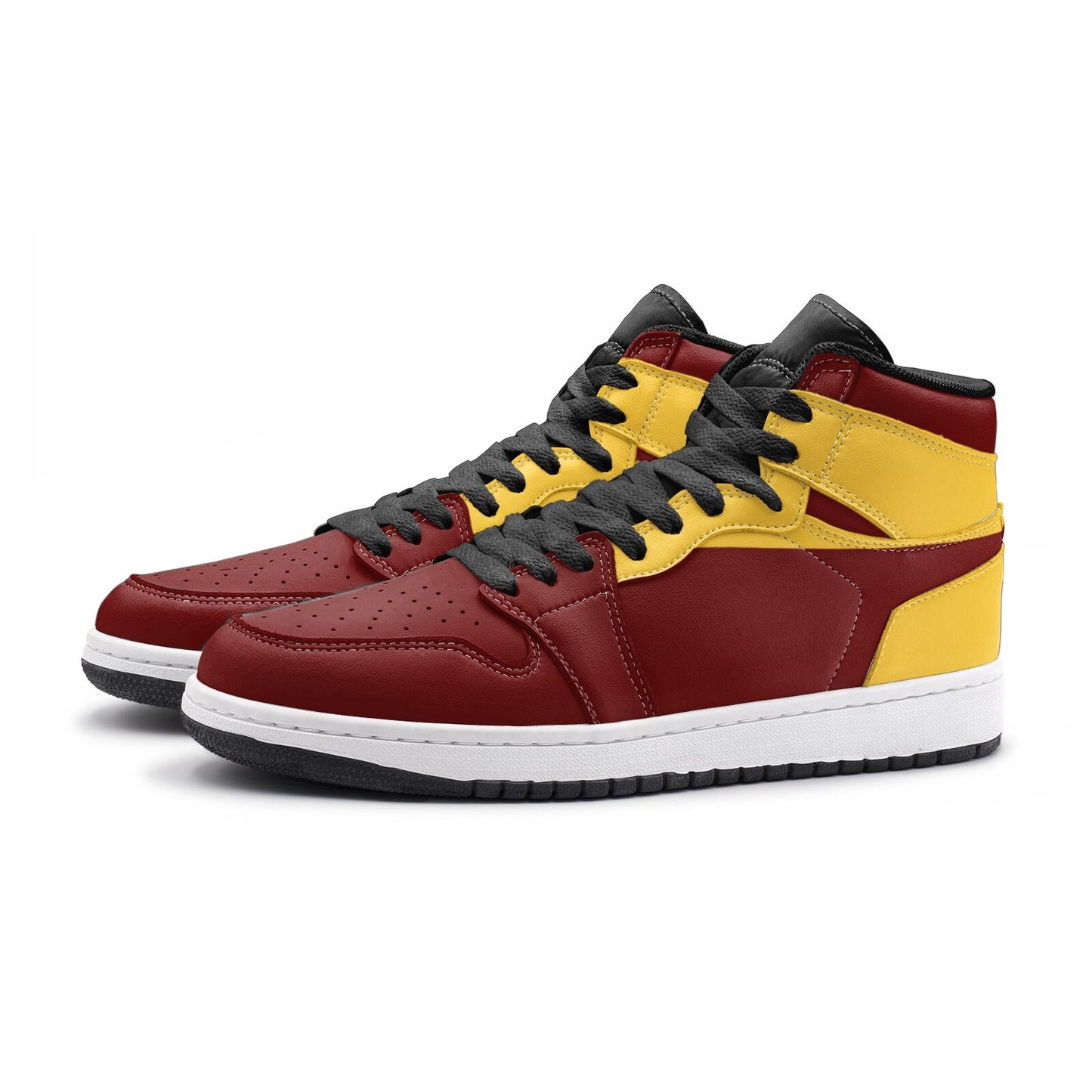 Red and Yellow High Top Sneakers
