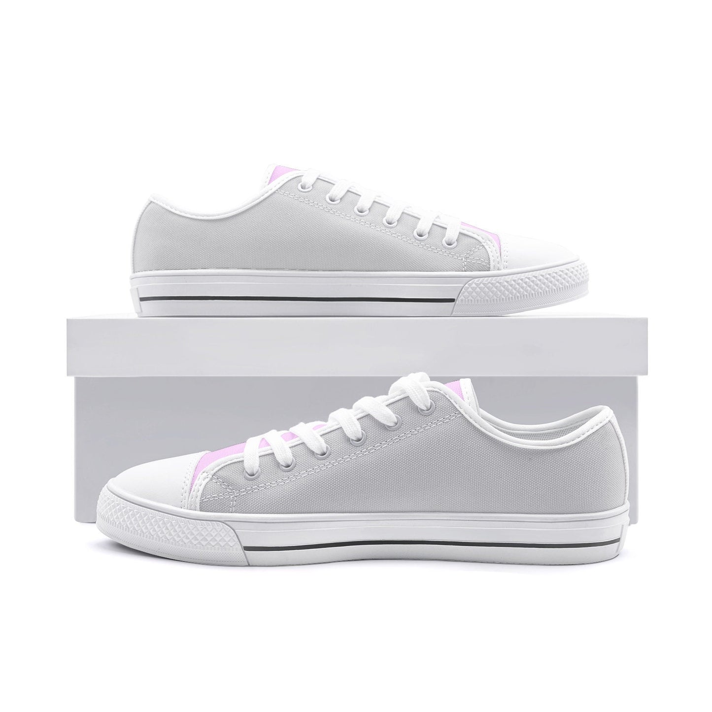 Pink Sneakers Unisex Low Top Canvas Shoes