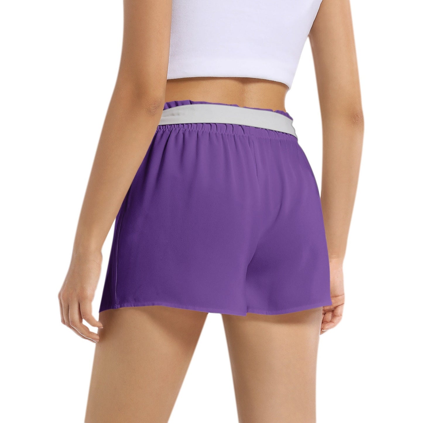 Women's Purple Shorts Belted Purple Shorts
